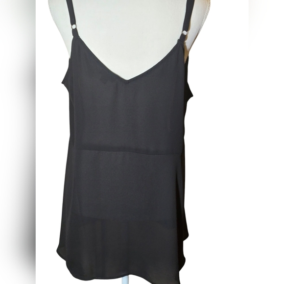Torrid Black Peplum Georgerte Tank Size 2 - Picture 3 of 9